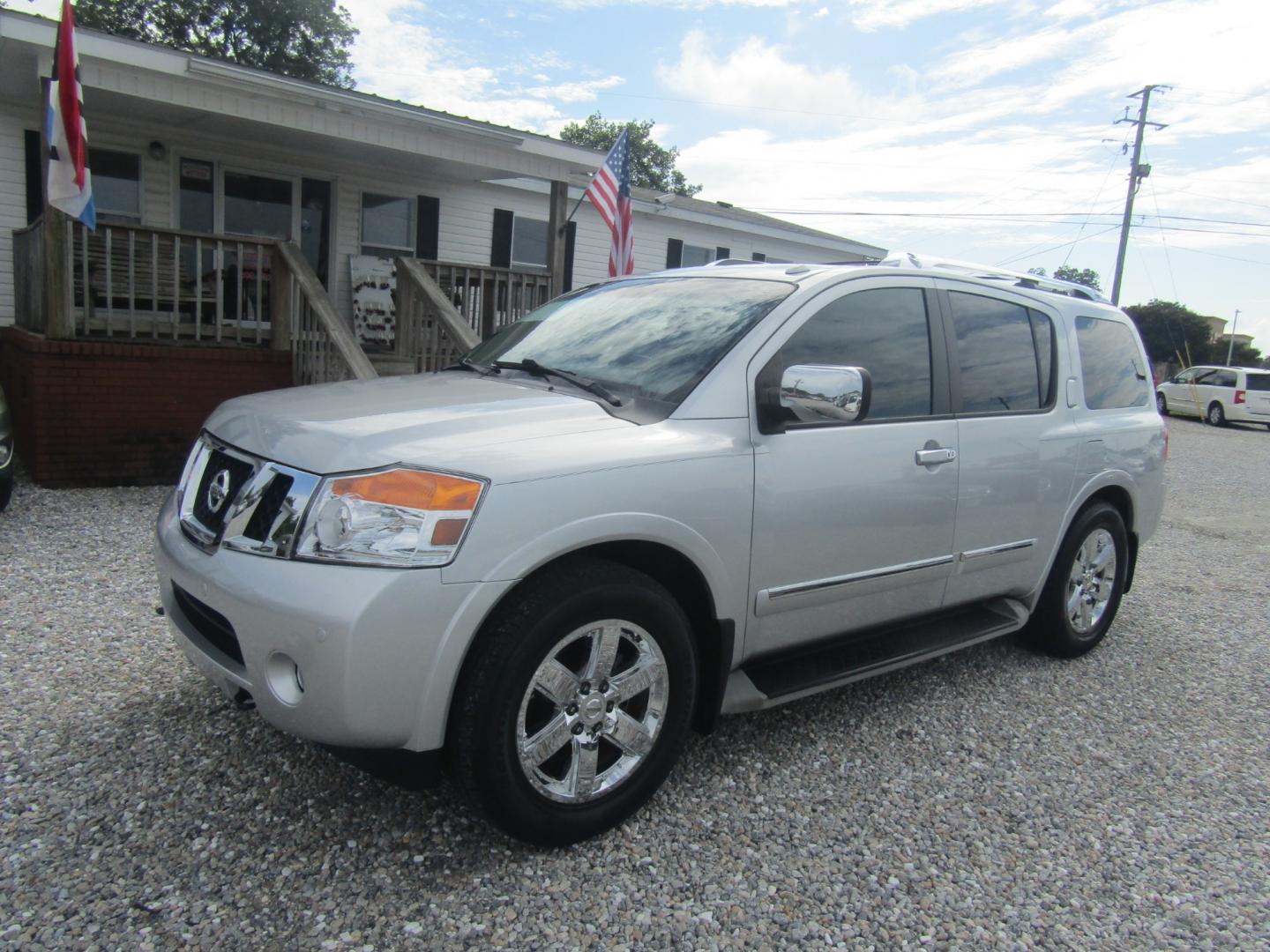 2014 Silver /Black Nissan Armada Platinum 2WD (5N1BA0NF9EN) with an 5.6L V8 DOHC 32V FFV engine, Automatic transmission, located at 15016 S Hwy 231, Midland City, AL, 36350, (334) 983-3001, 31.306210, -85.495277 - Photo#2